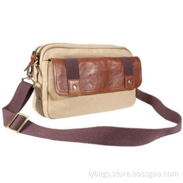 Canvas with Leather Shoulder Bags, Sport Bags, Leisure Bags